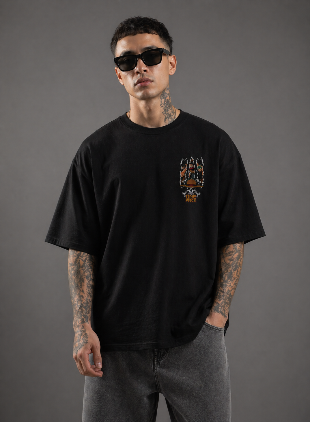 One Piece | Black Oversized T-shirt