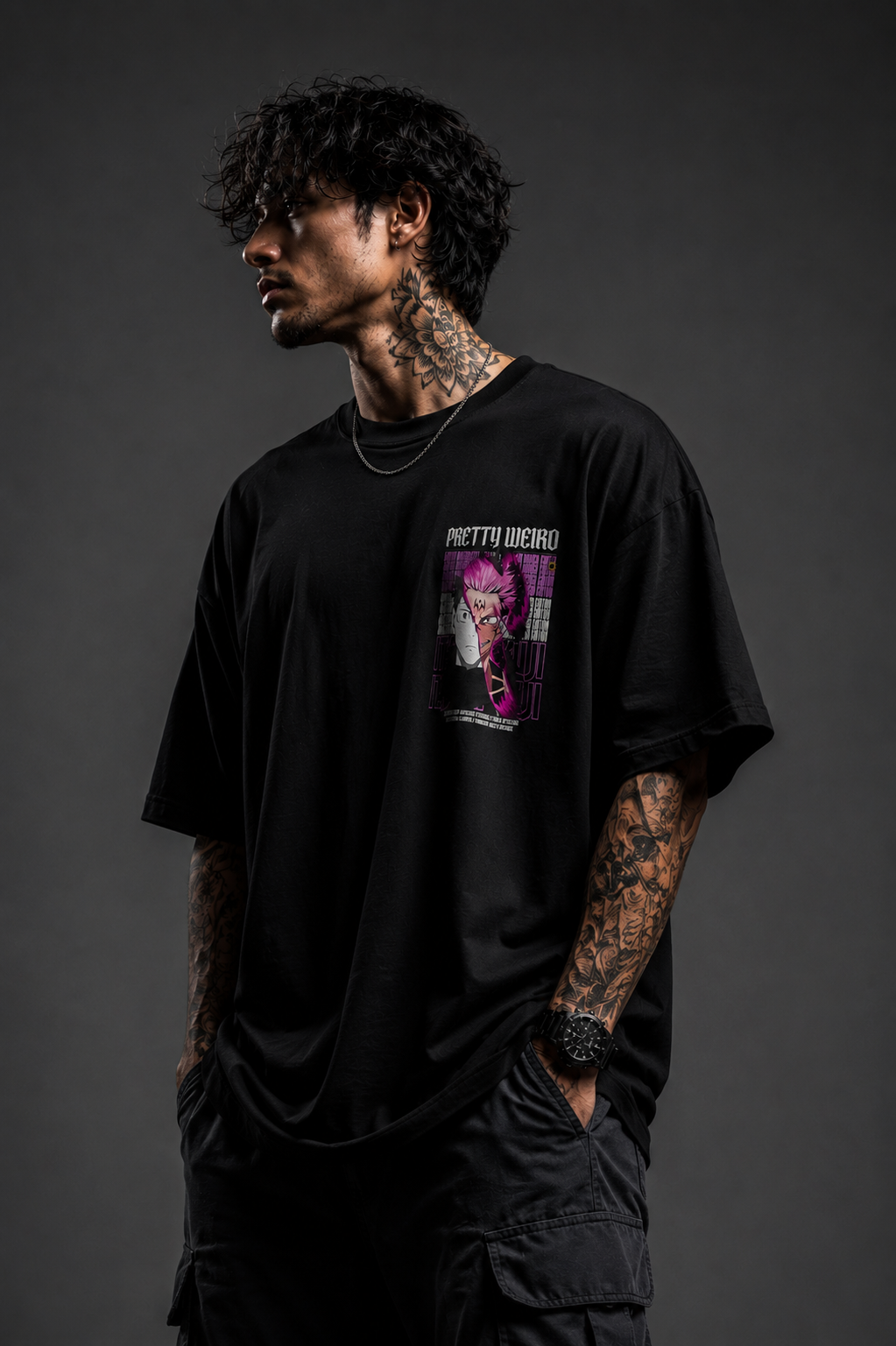 Ryomen Sukuna | Black Oversized T-shirt