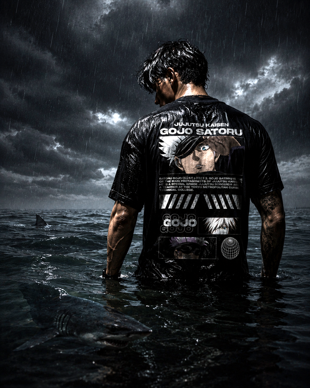 Satoru Gojo | Black Oversized T-shirt