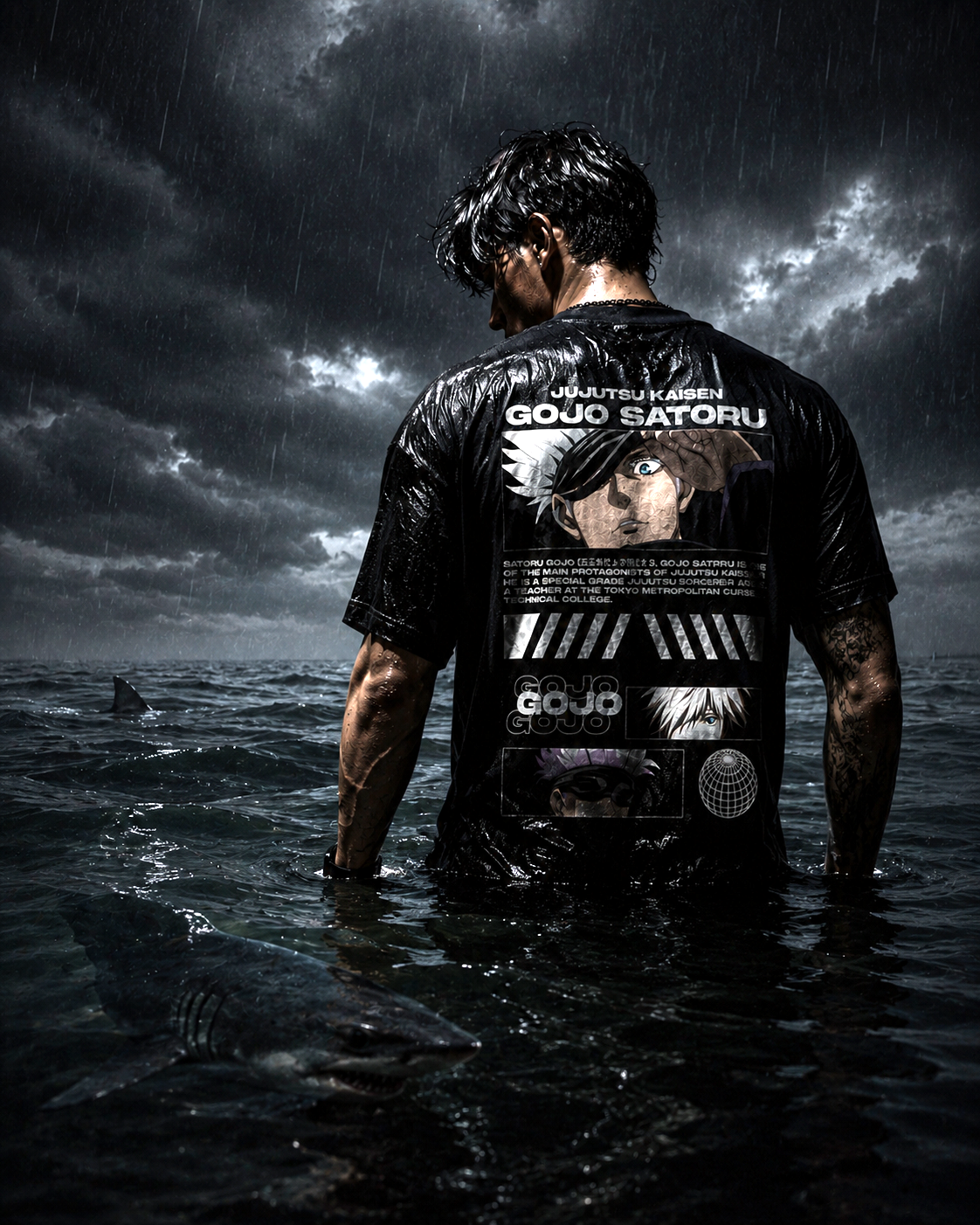 Satoru Gojo | Black Oversized T-shirt