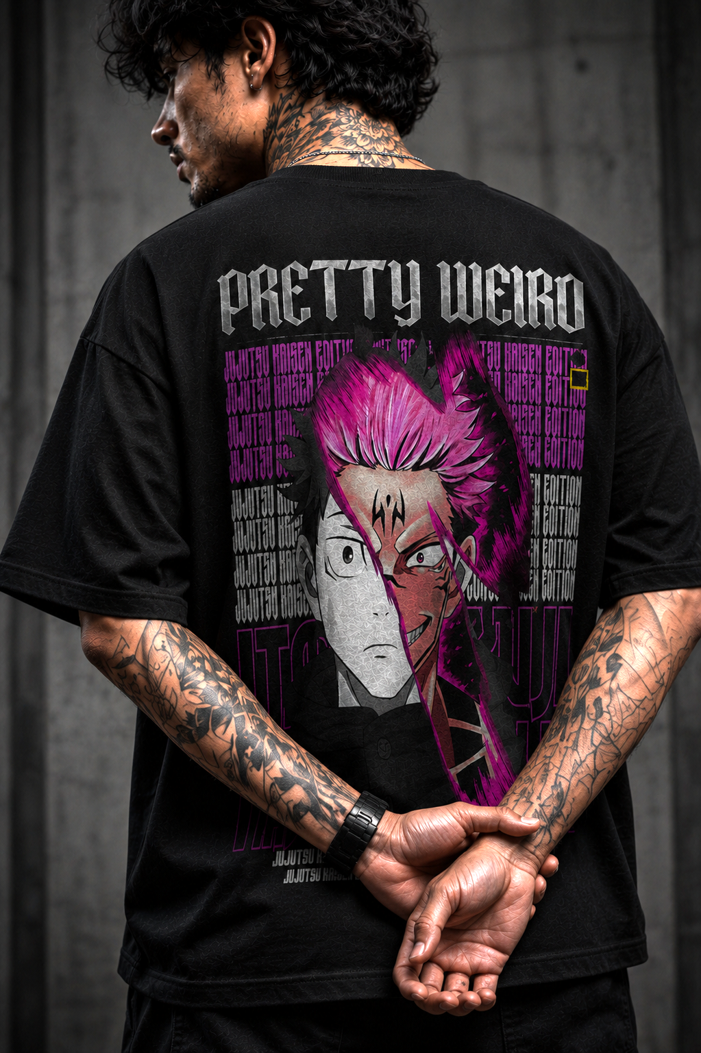 Ryomen Sukuna | Black Oversized T-shirt